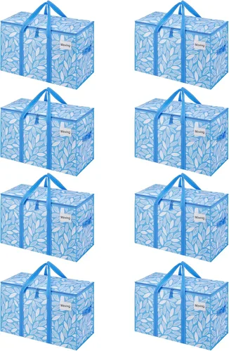 Vista 13 de VENO - Paquete de mudanzas, cajas de almacenamiento para embalaje universitario con tapas alternativas, para dormitorio, extragrande, asas