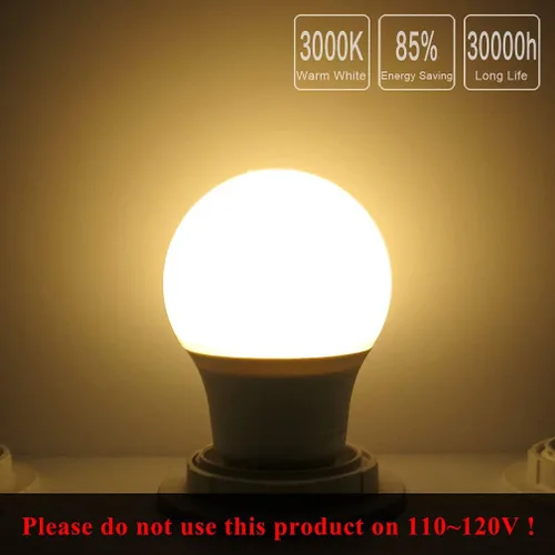 Vista 4 de Bombillas LED E26 de 12 a 24 V CA/CC, 3 W, bajo voltaje, blanco cálido, 3000 K, E27 Edison, base de tornillo estándar, equivalente a 25 W