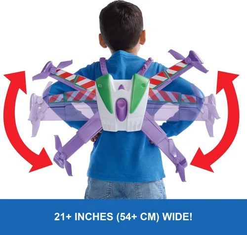 Vista 5 de Mattel Disney and Pixar Toy Story 5 Hi-Tech Space Ranger Jetpack, Kids Role Play Gear, Wings Transform, Lights & Sounds, Adjustable Strap