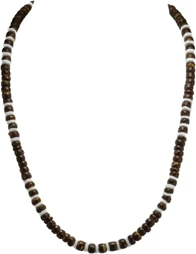 Vista 25 de BlueRica Collar de cuentas de concha de coco y puka (18")