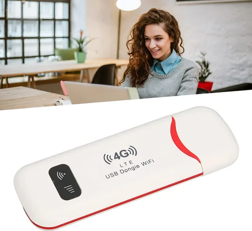 Vista 4 de H760R 4G LTE - Enrutador WiFi USB, punto de acceso móvil portátil de 150 Mbps, compatible con 10 dispositivos, cifrado WPA WPA2, desbloqueado