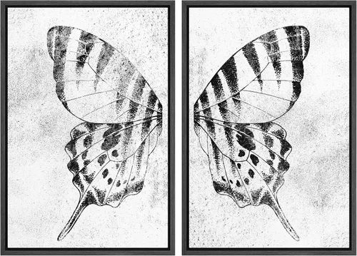 Vista 88 de SIGNWIN Lienzo enmarcado para pared, ilustraciones abstractas texturizadas en tonos beige terrosos, arte moderno, decorativo, contemporáneo