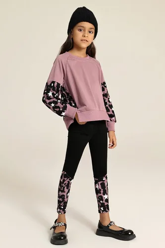 Vista 2 de Danna Belle Conjunto deportivo de 2 piezas para niñas, talla 5-12