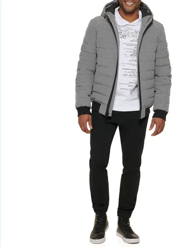 Vista 2 de DKNY Chaqueta bomber acolchada con capucha y rendimiento para hombre