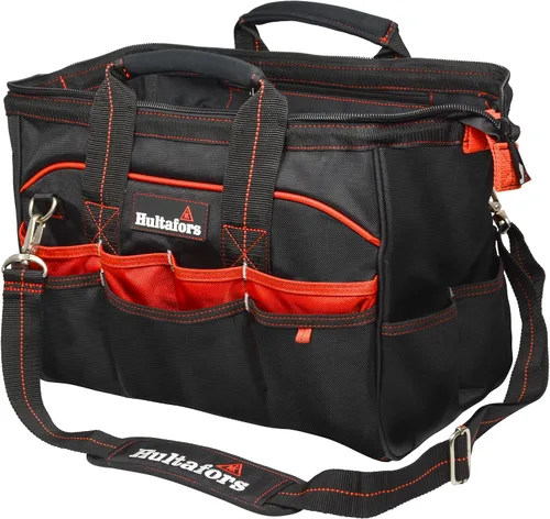 Vista 2 de Hultafors Work Gear HT5543 - Bolsa de herramientas para comerciantes, 33 bolsillos, portaherramientas de poliéster balístico resistente, correas