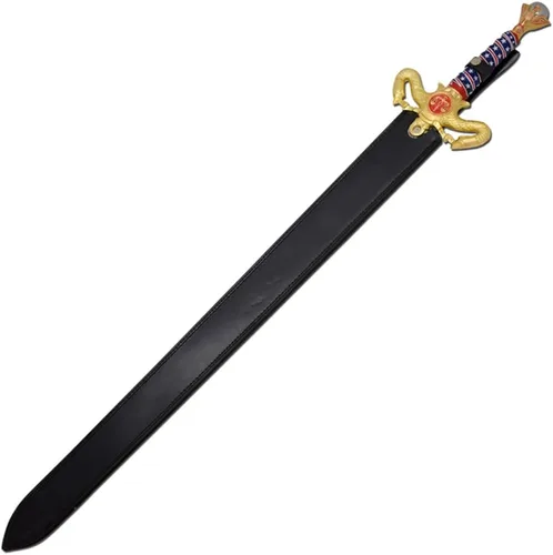 Vista 36 de Medieval Warrior Knights Templar Long Sword with Sheath Steel Guard, Leather Wrapped Handle