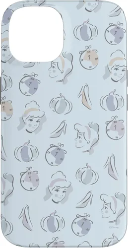 Vista 4 de Disney Carcasa para iPhone 17, diseño de acuarela de Cenicienta, color azul
