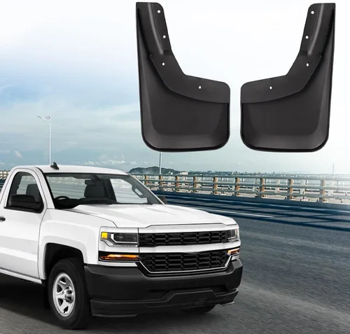 Vista 9 de PIT66 Guardabarros contra salpicaduras, compatible con Silverado 1500 2014-2018/Silverado 2500 3500 2015-2018 (guardabarros delanteros moldeados)