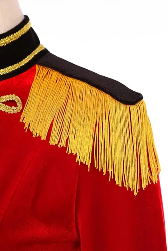 Vista 5 de Moggemol Chaqueta Circus Ringmaster con borlas para mujer, abrigo de terciopelo victoriano, disfraz de fiesta