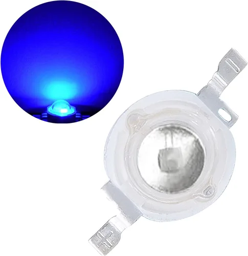 Vista 6 de Paquete de 20 cuentas LED azules de 1 W, bombilla de lámpara de chip LED para luces de escenario LED