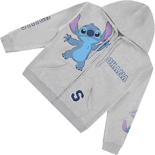 Vista 6 de Disney Sudadera con capucha Lilo and Stitch para mujer, diseño clásico de Lilo y Stitch