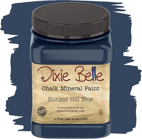 Vista 304 de Pintura para muebles con acabado de tiza Dixie Belle Paint Company - Amatista (4oz) - Pintura mineral de tiza chic púrpura profundo mate