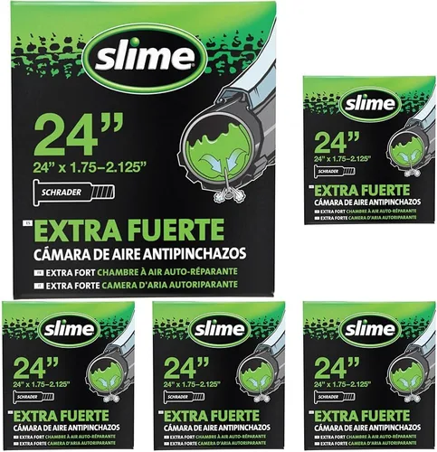 Vista 18 de Slime 30051 Tubo interior de bicicleta con sellador de pinchazos Slime extra fuerte, autosellante, evita y repara, válvula Schrader, 16 pulgadas x