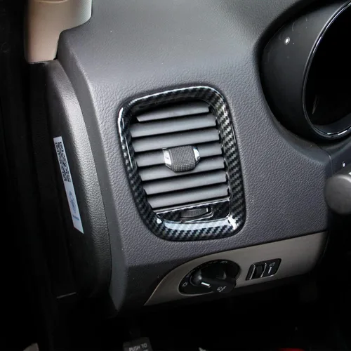 Vista 4 de Cubierta de rejilla de ventilación de tablero de fibra de carbono, kit de moldura de salida de aire acondicionado para Dodge Durango 2011-2020