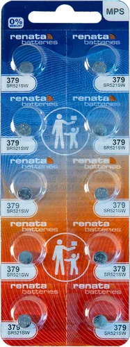 Vista 9 de Renata 379 SR521SW Baterías – 1.55 V Óxido de Plata 379 Batería de Reloj (2 unidades)