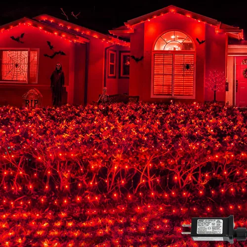 Vista 4 de 360 luces LED de red azul y blanco