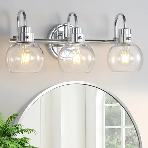 Vista 13 de Lámparas de baño, 3 luces negras, apliques de pared de granja con Negro