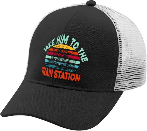 Vista 2 de devor Dad Hat Take Him to The Train Station Baseball Caps for Men Funny Baseball Caps Adjustable