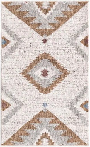 Vista 3 de Unique Loom Eco Southwestern Collection - Alfombra Winslow (rectangular 2 pies 0 pulgadas x 3 pies 0 pulgadas, marfil/gris)