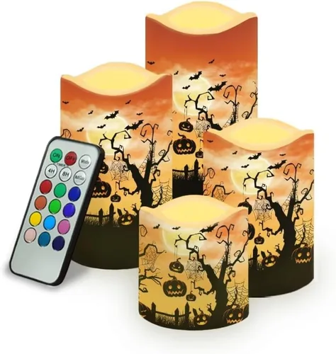 Vista 38 de Jeiento American Flag Flameless Candles 4 Pack 4th of July Home Decoration Flower American Flag LED Candles Battery Operated with Timer Remote