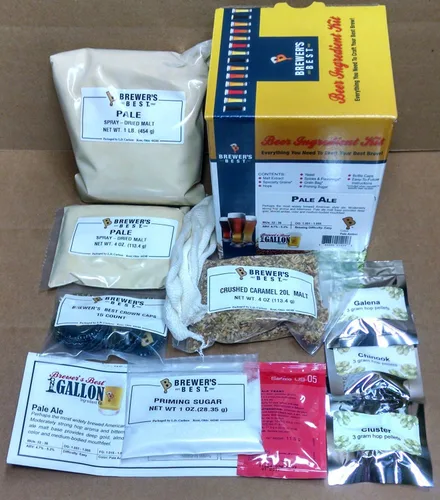 Vista 2 de Brewer's Best Kit de ingredientes de cerveza casera de un galón (Pale Ale)