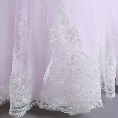 Vista 6 de NNJXD - Vestido largo de tul para niñas