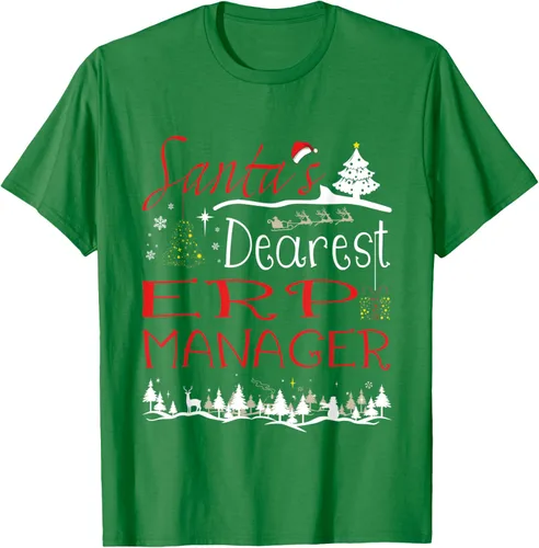 Vista 4 de ERP Manager Xmas Job Cute Christmas T-Shirt