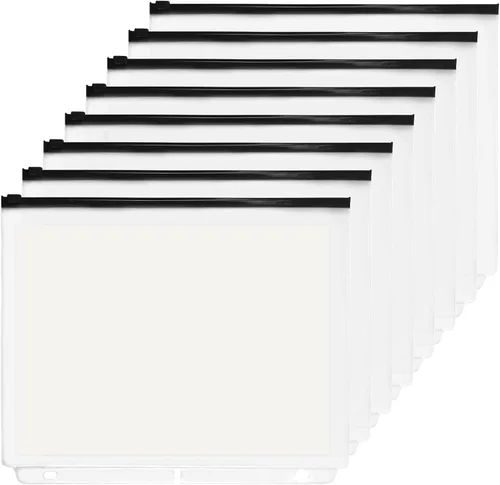 Vista 6 de YoeeJob Paquete de 8 bolsillos transparentes con cremallera para carpetas 9 Packs