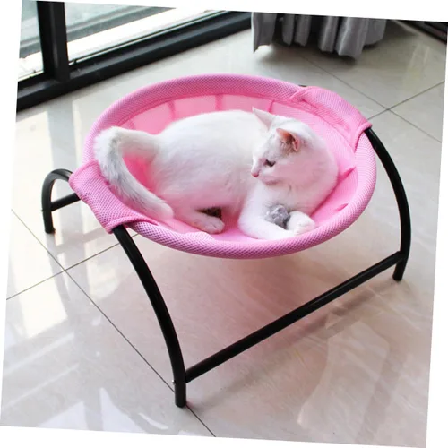 Vista 3 de Cama elevada transpirable para gatos para perros, hamaca colgante para mascotas, diseño cómodo y resistente a la humedad para uso en interiores
