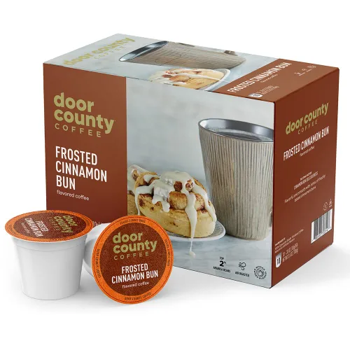 Vista 21 de Door County Coffee Café Molido con Sabor a Toffee de Almendra - 10 Tazas de Una Sola Porción - Tostado Medio - 100% Arábica Especial - Gourmet