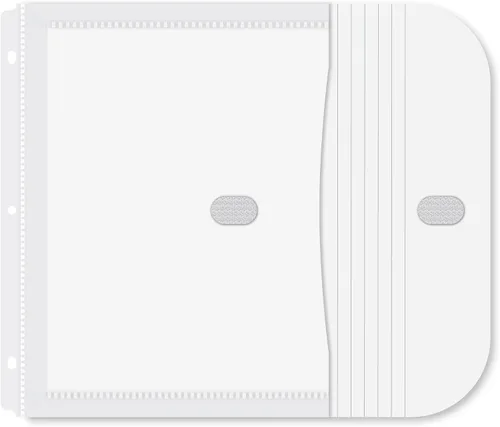 Vista 4 de C-Line sobres para archivador biodegradables Binder Pocket con placa de refuerzo de 1 pulgada., Transparente Paquete de 10 Claro