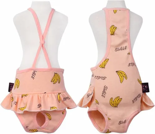 Vista 5 de 2 piezas de pañales para perro con tirante, lavables, sanitarios, reutilizables, pantalones sanitarios para cachorros, ropa interior para mascotas