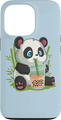 Vista 10 de Kawaii Cute Anime Panda Otaku Japanese Bubble Boba Case for iPhone 17