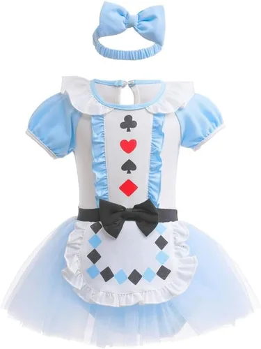 Vista 8 de Dressy Daisy Disfraz de princesa para bebé, disfraz de tutú de tul para cumpleaños, Halloween, traje con diadema