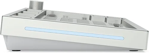 Vista 3 de Glorious Gaming - Teclado personalizado GMMK PRO Barebones (ANSI USA) compacto 75% teclado con perilla, aluminio blanco, kit de teclado mecánico