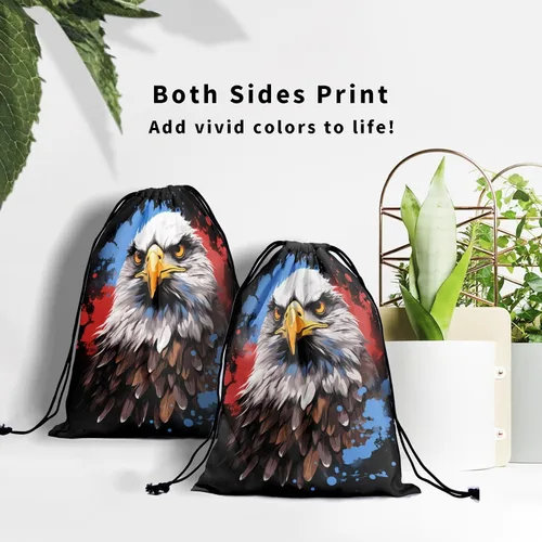 Vista 70 de Bolsa de agarre de gimnasia de piel de animal, bolsa de gimnasia con cordón ajustable, bolsa de cuerda para fauna silvestre, Mariposas Galaxy