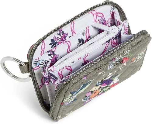 Vista 2 de Vera Bradley Cartera pequeña de algodón con cremallera para mujer con protección RFID