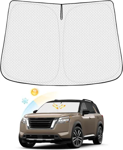 Vista 73 de Canvcle Parasol para parabrisas para Tesla modelo Y/3 2017-2025 2026 (compatible con modelos 2025 Y Juniper/2024 Modelo 3 Highland), parasol grueso