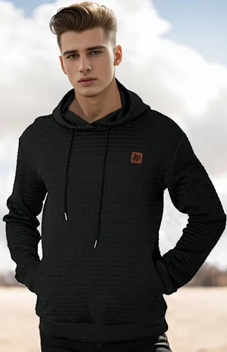 Vista 7 de Keasmto Sudaderas con capucha para hombre con estampado de teñido anudado, manga larga, sudaderas casuales con bolsillo