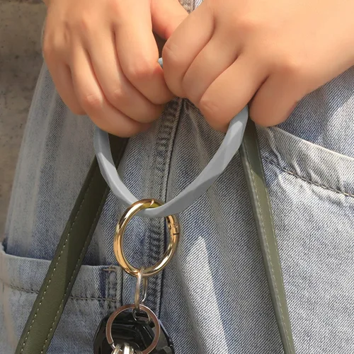Vista 33 de Llavero pulsera de silicona para mujeres y niñas en forma de diamante