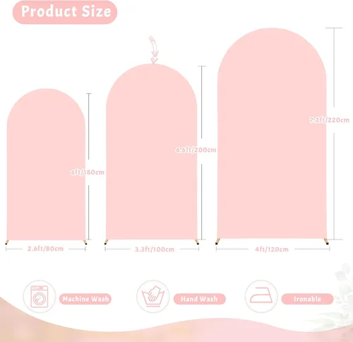 Vista 237 de Baby Blue Arch Backdrop Cover, 6FT Spandex Fitted Wedding Arch Stand Covers Round Top Chiara Backdrop Cover for Birthday Party Ceremony Banquet Azul