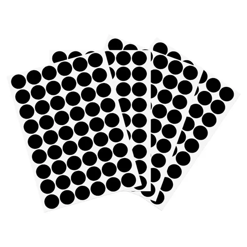 Vista 19 de uxcell 1 Hoja/140 Piezas de Pegatinas para Cubrir Agujeros de Tornillo, 12 mm de Diámetro, PVC Autoadhesivas, Tapas a Prueba de Polvo para Muebles