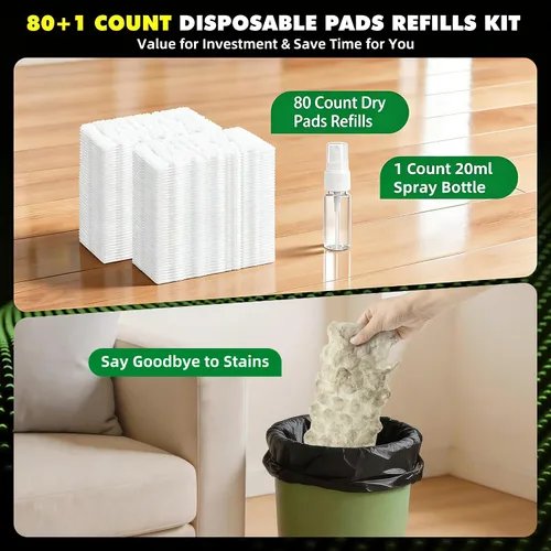Vista 8 de Paños secos resistentes compatibles con trapeador Swiffer, trapeador
