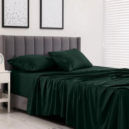 Vista 219 de LUX Décor - Juego de sábanas Twin de microfibra ultrasuave de 3 piezas con sábana encimera, sábana bajera de 16 pulgadas de profundidad y funda