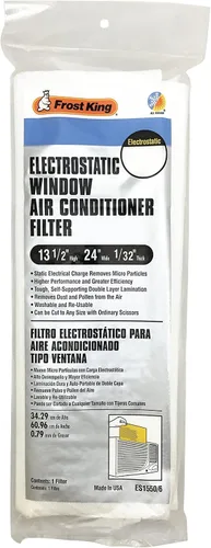 Vista 2 de Frost King ES1550/6 Filtro electrostático para aire acondicionado de ventana, 13.5 "x 24" x 1/4", blanco