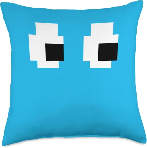 Vista 5 de Retro Arcade Game Ghost 80s - Almohada para disfraz de grupo de Halloween de 8 bits, 16 x 16, multicolor