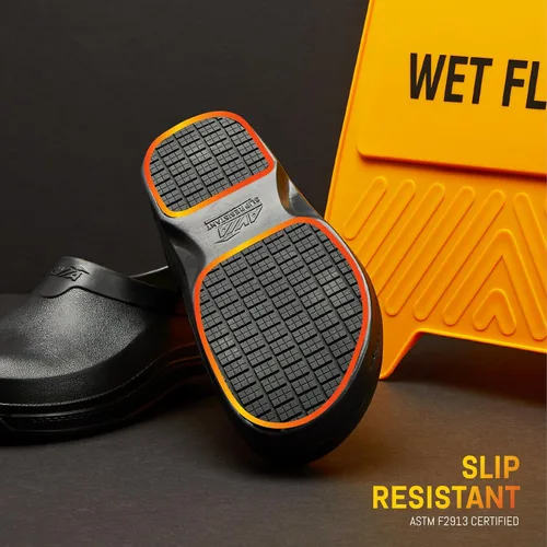 Vista 5 de Avia Flame - Zuecos antideslizantes para hombre, zapatos antideslizantes para servicio de alimentos, zapatos antideslizantes para restaurante