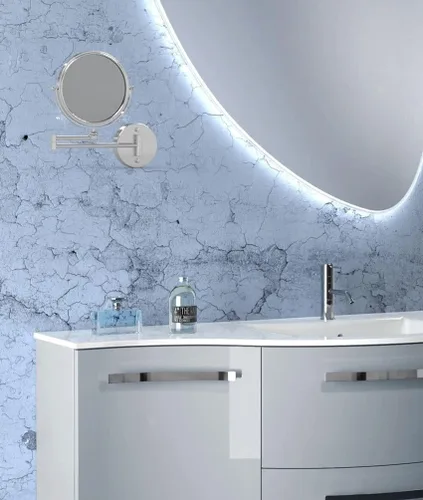 Vista 3 de Mirror Image Kimball & Young 22740 22740 22740 - Espejo de pared cromado de doble brazo, cromo pulido - 22740