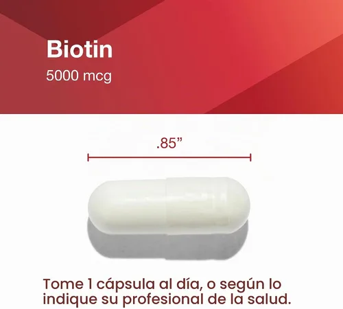 Vista 7 de PROTOCOL FOR LIFE BALANCE Biotina 5,000 mcg, cabello, piel y uñas, 90