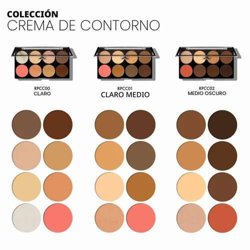 Vista 7 de Ruby Kisses Acabado Impecable con Paleta de Maquillaje de Contorno en Crema 3D – Ligera, Multi-Paleta, Base de Contorno, Crema, Esculpe y Destaca